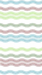 Seamless pattern with colorful wavy lines arranged in horizontal rows. Minimal vector background design suitable for decorative, textile and graphic use.