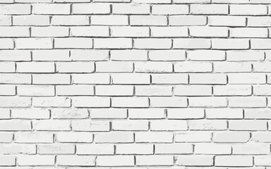 Obraz premium Texture of a white brick wall vector illustration