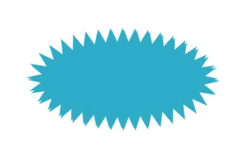 Forme starburst bleue sur fond  transparent &ndash; design graphique d&eacute;coratif