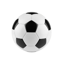 Fototapeta premium Classic black and white soccer ball displayed against a plain background
