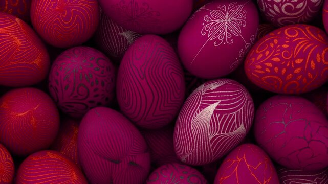 A soft easter eggs transition with floating patterned eggs and gentle fade effect.