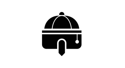 Fototapeta premium Vector illustration of a wine bottle and barrel icons alongside a construction safety helmet and baseball cap symbol for food equipment protection