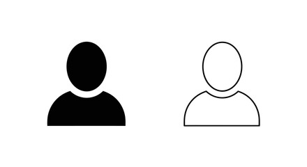 Silhouette, person, outline, icon, human, figure, shape, profile, head, portrait, graphic, design, symbol, avatar, user, illustration Vector