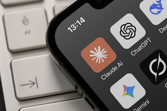Antalya, Turkey - February 28, 2026: Claude AI app icon displayed among other AI tools