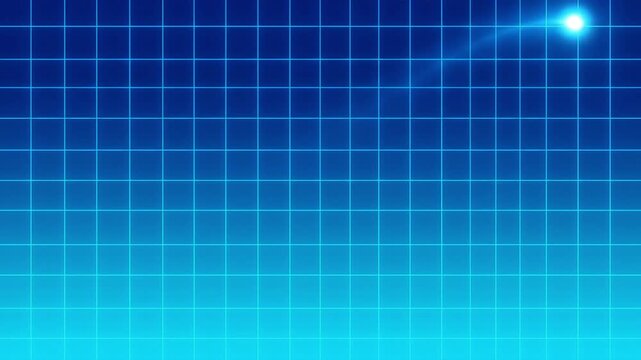 A seamless loop of a minimal geometric grid with a soft light pulse. The clean design and blue and cyan gradient tones create a professional background for corporate presentations and modern projects.