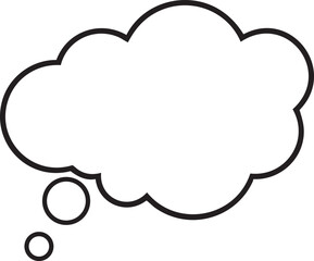 Thought Cloud Bubble Illustration Icon Vector