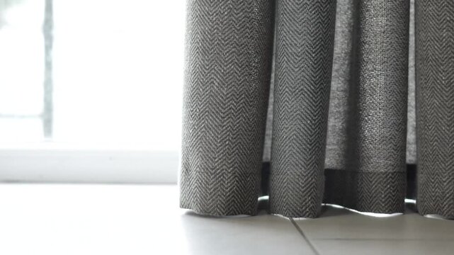 automatic opening of curtains on the remote control. large wide wooden blinds. professional window shading salon, electric drive, servo drive, elite technologies, curtains on the remote control