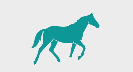 Obraz premium Running Horse Silhouette Illustration.