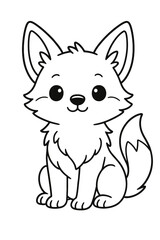 Obraz premium Cute cartoon fox and cat characters in a playful vector illustration