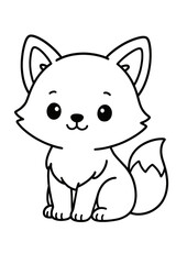Fototapeta premium cute cartoon wolf vector illustration