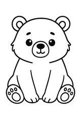 Fototapeta premium cute teddy bear cartoon with playful childlike design