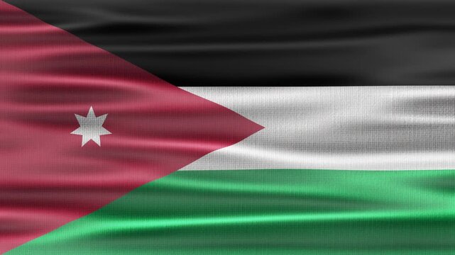 Jordan flag waving in the wind with high quality fabric texture
