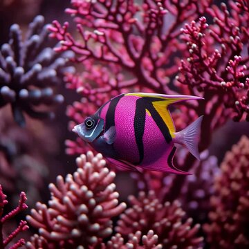 Un pez &aacute;ngel se desliza entre vibrantes corales.