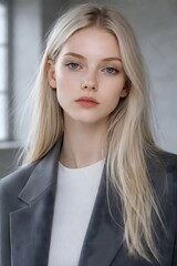 Fototapeta premium Portrait of european girl