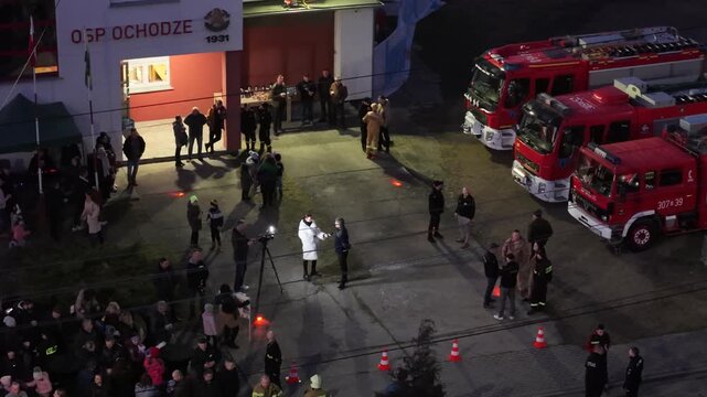 fire brigade drone shot