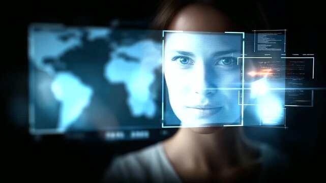 Deepfake artificial intelligence video editing technology interface face manipulation in editor visualization machine learning concept demonstration fraud detection system pict