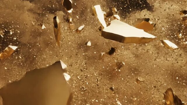 Exploding shards and dust