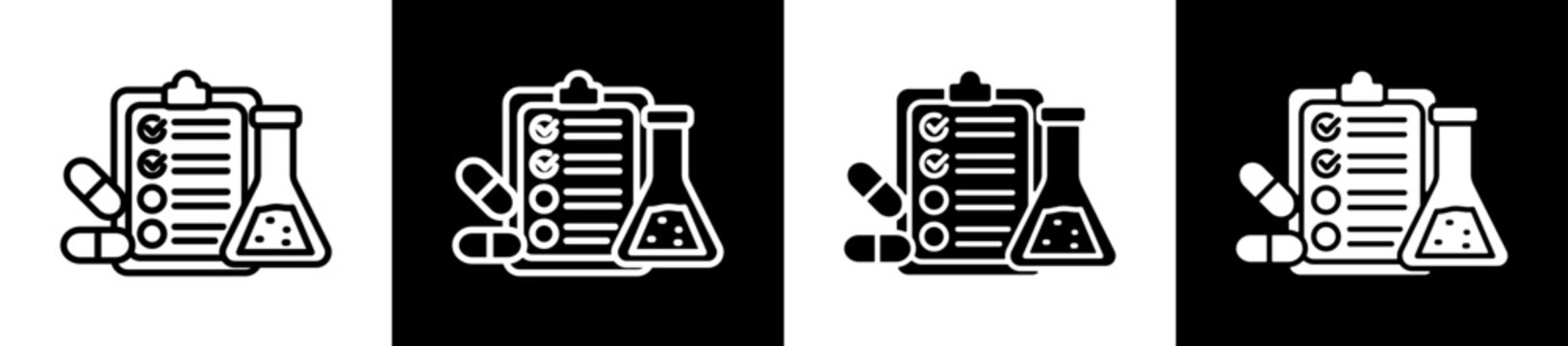 Formula Icon In Flat Version On Black And White Background