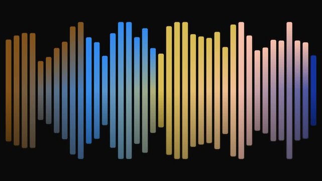 Vibrant Sound Wave Visualization on Black Background