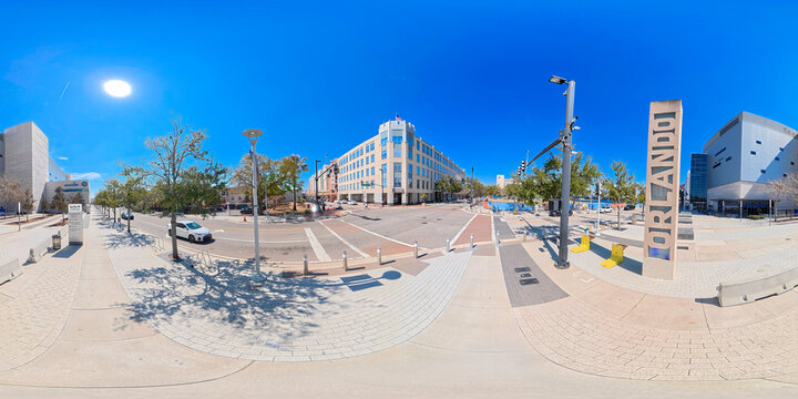 Kia Center Downtown Orlando. 360 VR equirectangular photo