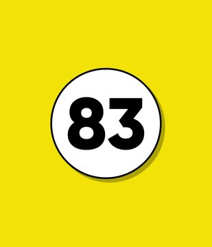 Empty circle transforms into number 83, motion graphics, graphic design, motion background