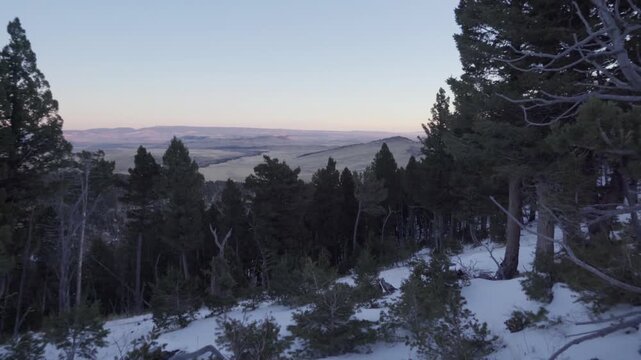 Handheld pan mountainside 