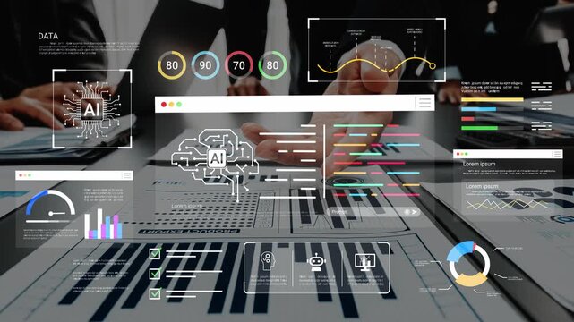 Modern Data Analysis and Artificial Intelligence Visualization with Graphs, Charts, and Team Collaboration in a Professional Setting Gluon.