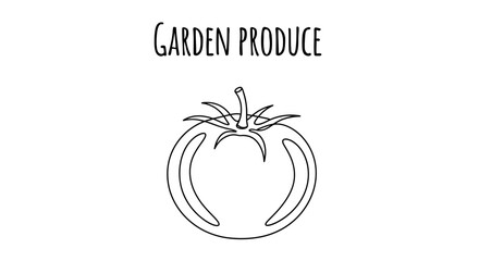 Obraz premium Hand-Drawn Tomato Illustration with 