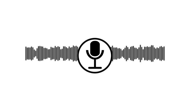 Sound wave audio music voice podcast microphone animation audio wave music wave voice podcast microphone audio music
