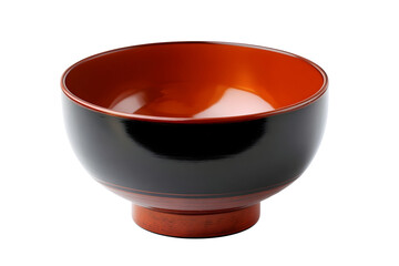 Lacquerware miso soup bowl isolated on white background