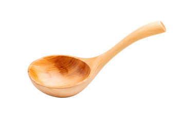 Wooden miso ladle isolated on white background