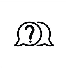 Question icon. Question sign vector for web design and mobile app. Vector illustration isolated on white background.