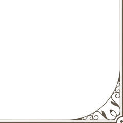 Fototapeta premium Border Corner Flourish Ornament Frame