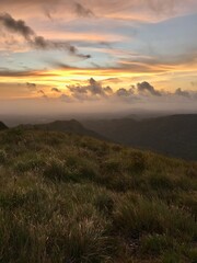 Sunset over the mountains