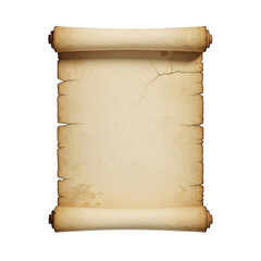 Ancient parchment roll with aged and weathered appearance