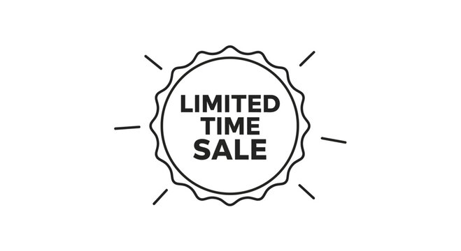 Limited Time Sale Stamp Icon - Special Offer Promotion