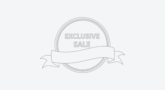 Exclusive Sale Banner with Ribbon - Special Offer Promotion