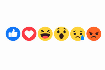 Obraz premium Simple Face Reactions Set