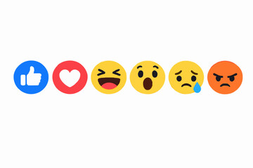 Obraz premium Simple Face Reactions Set