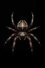 Obraz premium spider isolated on black background