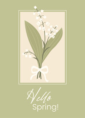 Lily Of The Valley Spring Greeting Flat