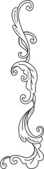 Fototapeta premium Flourish Border Divider Vintage