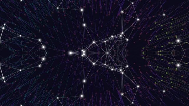 bright star constellation pattern in dark night sky background with glowing points and cosmic space atmosphere