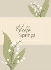 Spring Greeting Card Flat