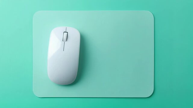Mouse pad with a flat rectangular surface