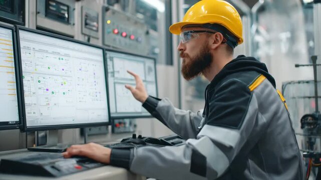 Technician setting up automated alert system script to monitor and notify of critical system events
