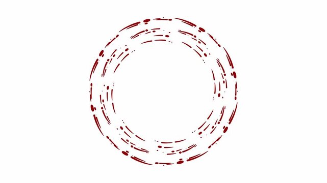 Red Circular Graphic Design Element.