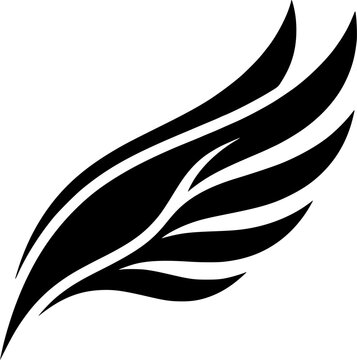 Vector illustration of abstract wing logo design, modern and elegant style.
