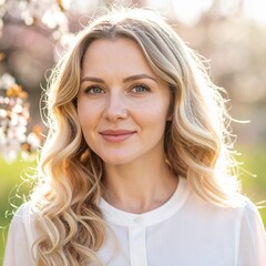 Naklejka premium Nordische Schönheit im Frühling – Natürliches Portrait