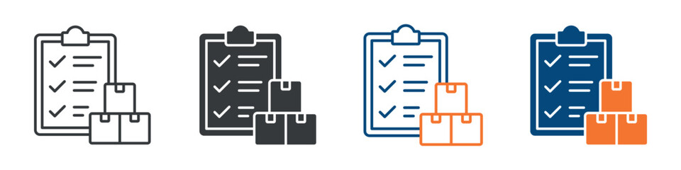 Order Icon Set Multiple Style Collection